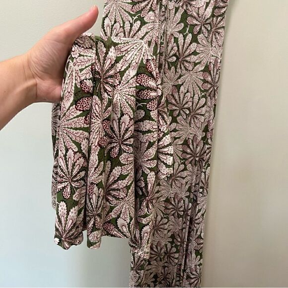 Anthropologie Green Jessie Floral Wide Leg Jumpsuit sz S - Picture 10 of 12